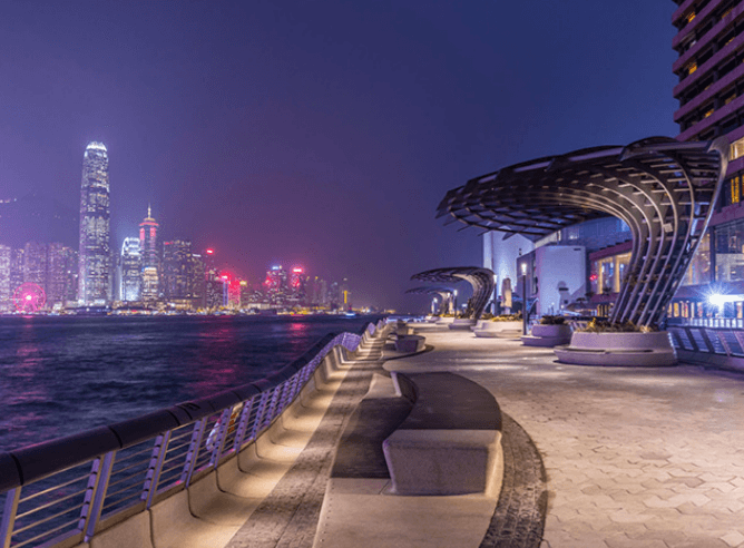 야경과 함께 산책하기 좋은 해안 산책로
침사추이 프롬나드